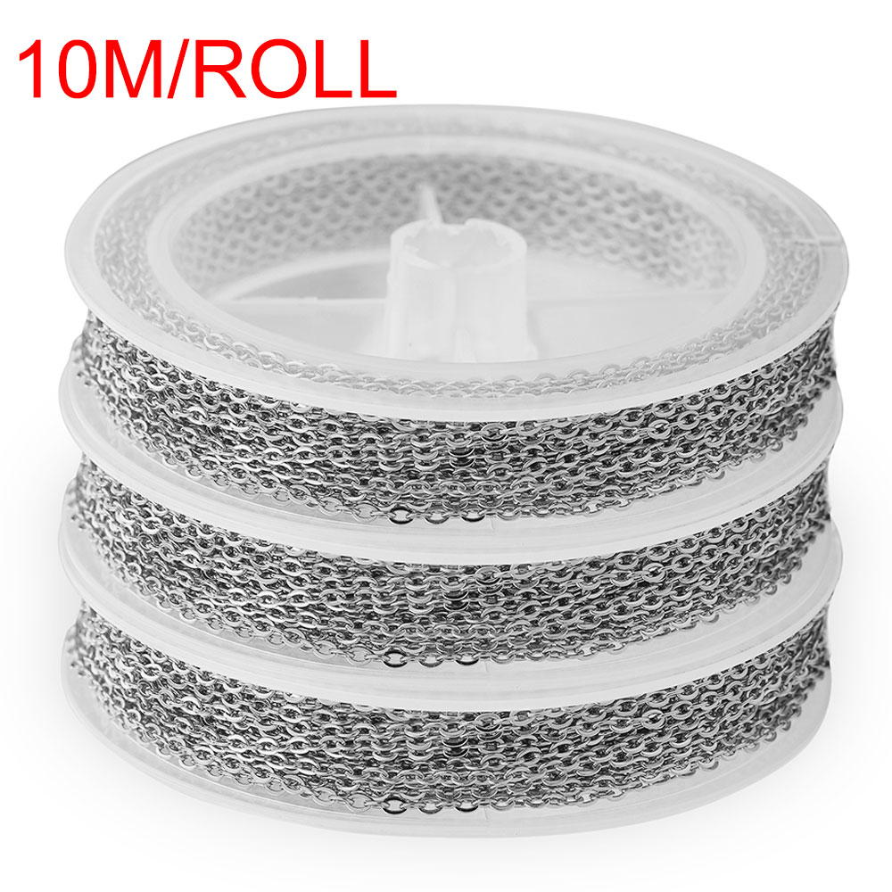 Chain Roll Cable - 10m/gulungan tidak pudar baja nirkarat rantai