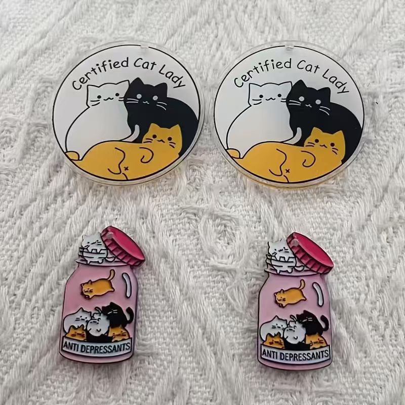 Jewelry Making Birthday Party - 10 buah liontin kucing lucu dari