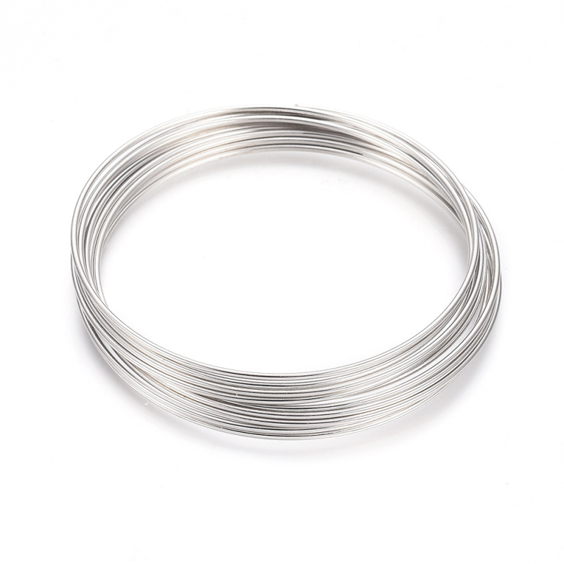 Memory Wire Bracelet - Sekitar 10 lingkaran/Set gelang kawat memori