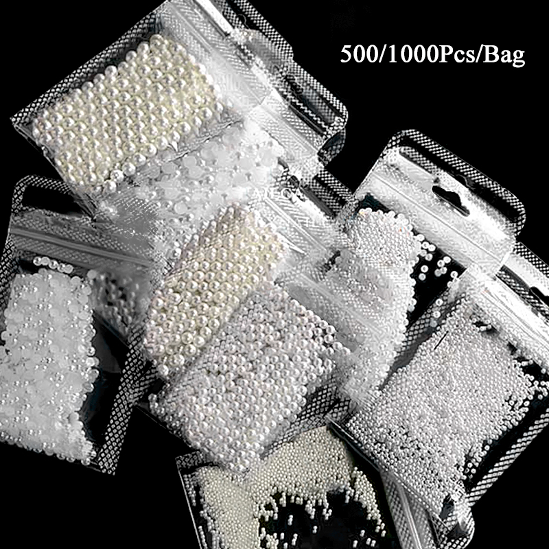 Crystal Bead Mix - 1 tas kristal berkilauan seni kuku