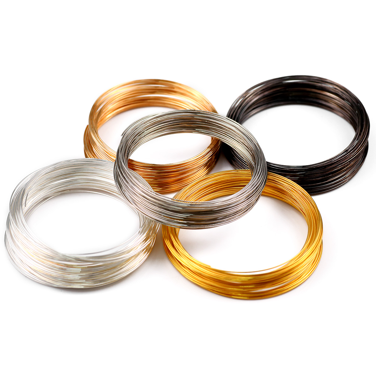 Memory Wire Bracelet - Kawat Baja Memori 50Lingkaran/Lot 0.6mm Untuk