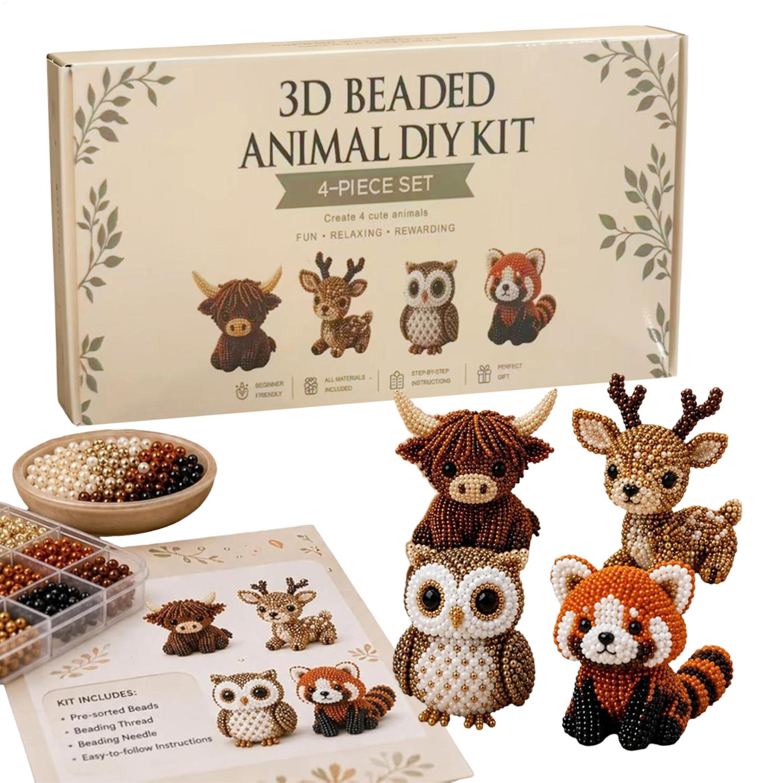 Jewelry Making Kits For Kids - Kit Hewan 3D DIY dengan Manik-manik,