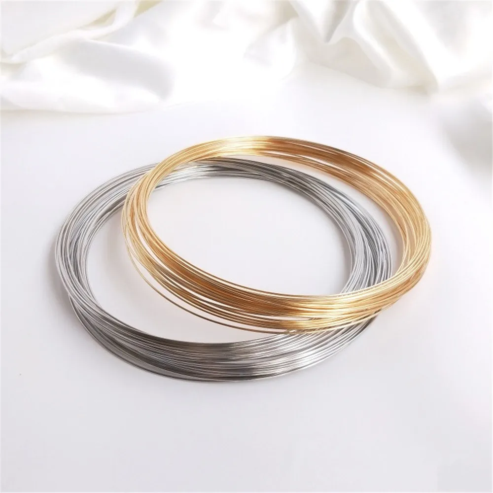 Memory Wire Bracelet - Pelestarian warna 14K emas putih emas