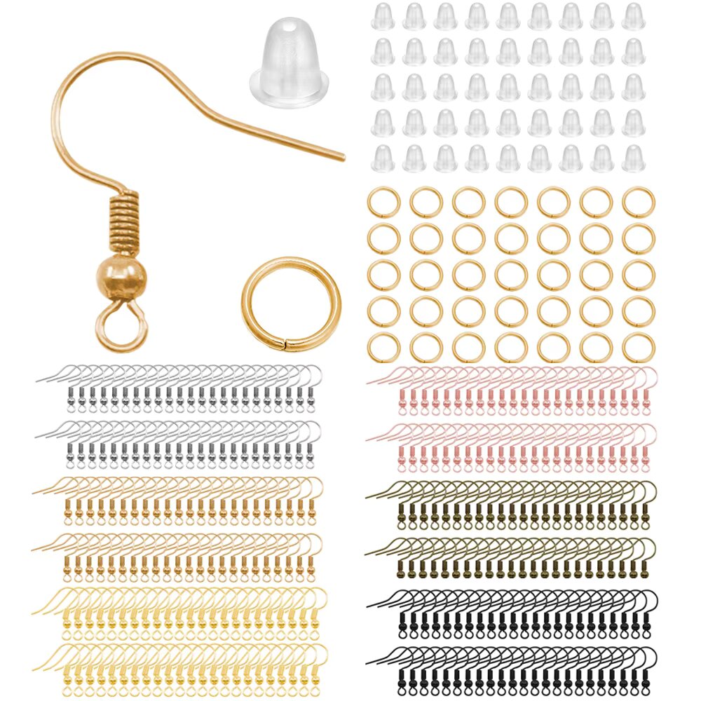Jump Ring Assorted - 100/300 Buah/Lot Kit Kait Anting Hypoallergenic