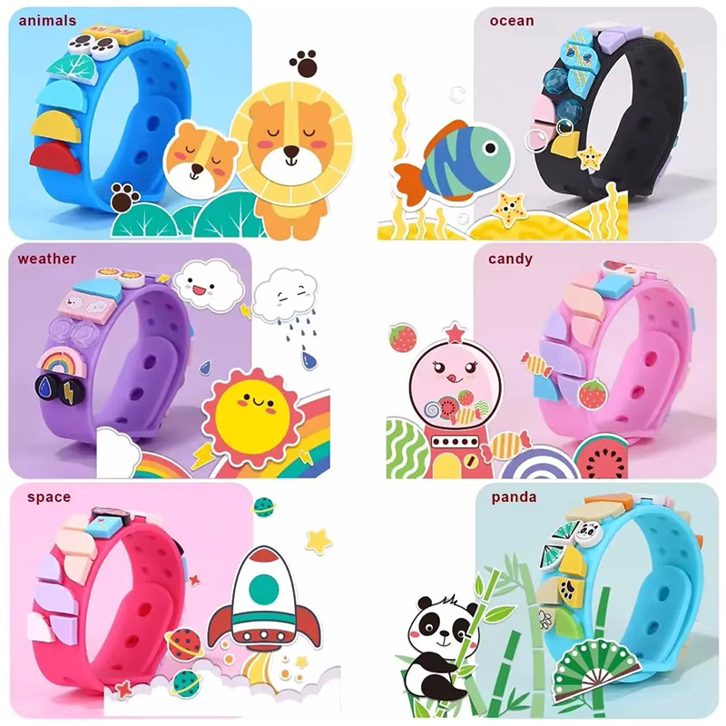 Jewelry Making Kits For Kids - 6 Buah/Set Gelang Titik Blok Bangunan