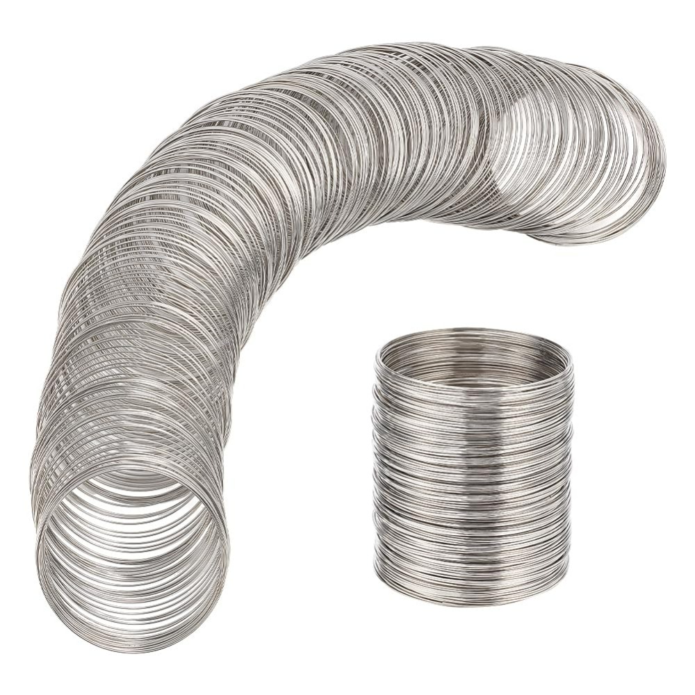 Memory Wire Bracelet - 300 Loop perhiasan kawat memori manik-manik