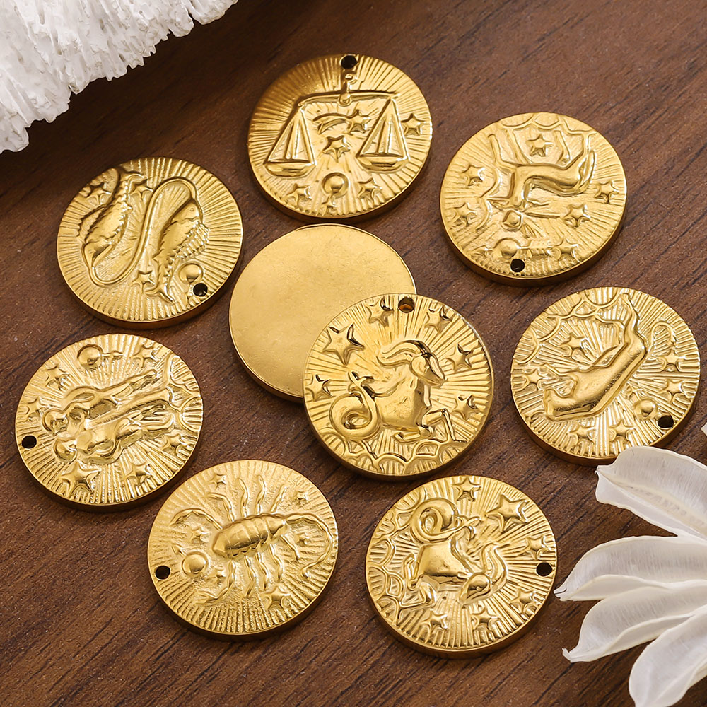 Jewelry Making Tools And Supplies - 5pcs Liontin Konektor 12 Zodiak dari