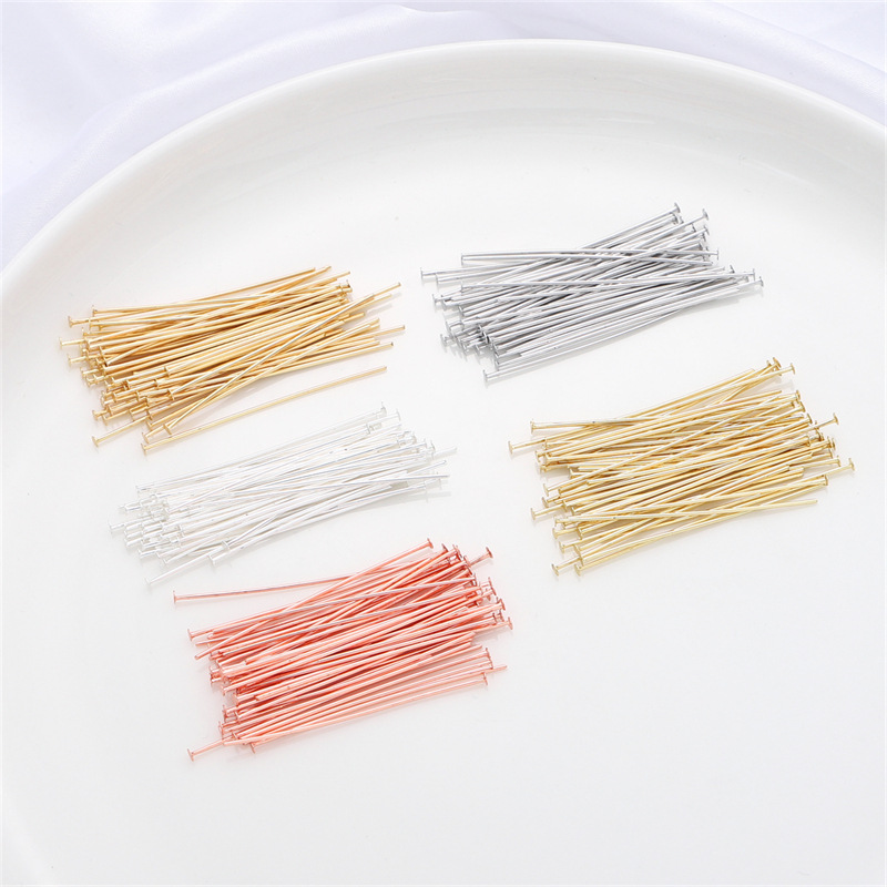 50pcs/pak Pin Kepala Datar Per - Jewelry Making Supplies Wholesale ulasan dan harga