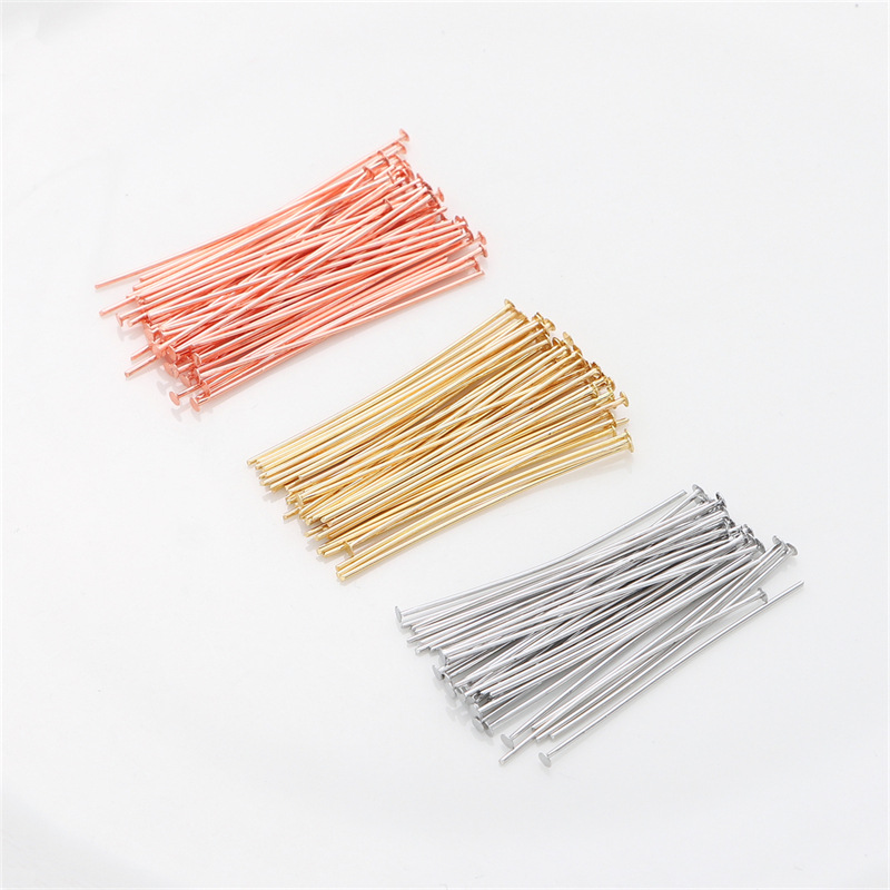 50pcs/pak Pin Kepala Datar Per - Jewelry Making Supplies Wholesale ulasan dan harga