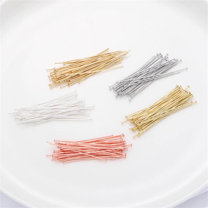 50pcs/pak Pin Kepala Datar Per - Jewelry Making Supplies Wholesale ulasan dan harga
