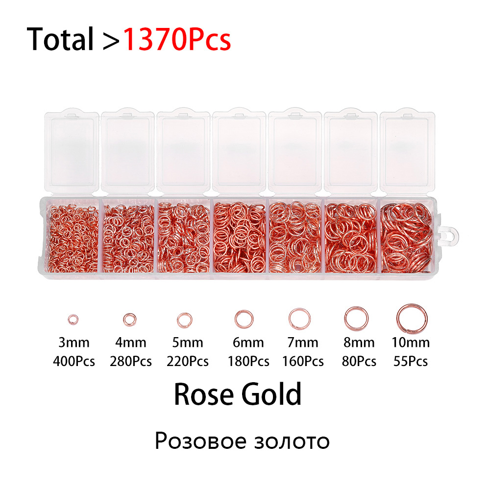 1370Pcs Dicampur Ukuran Logam  - Jump Ring Assorted ulasan dan harga