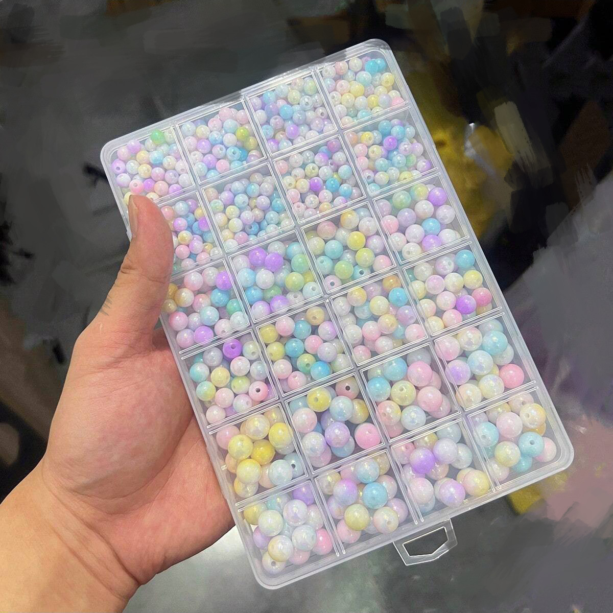 800pcs/24 kotak set manik-mani - Jewelry Making Birthday Party ulasan dan harga