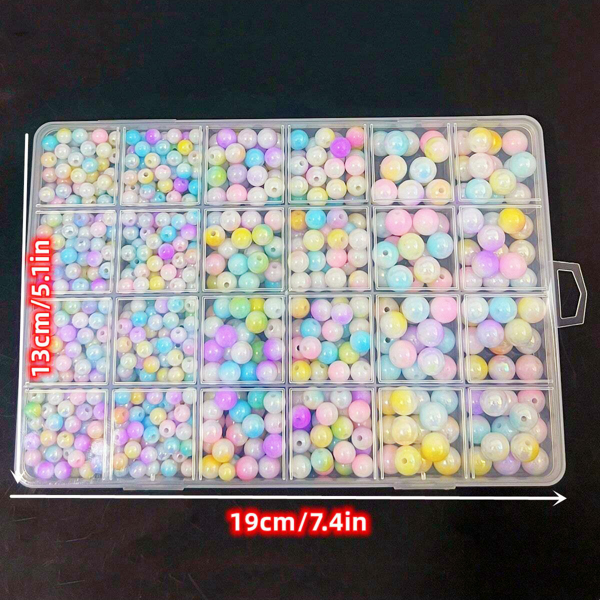 800pcs/24 kotak set manik-mani - Jewelry Making Birthday Party ulasan dan harga