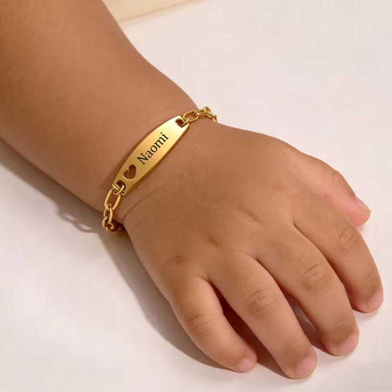 Gelang ID Bayi dengan Ukiran N - Jewelry Making For Kids ulasan dan harga