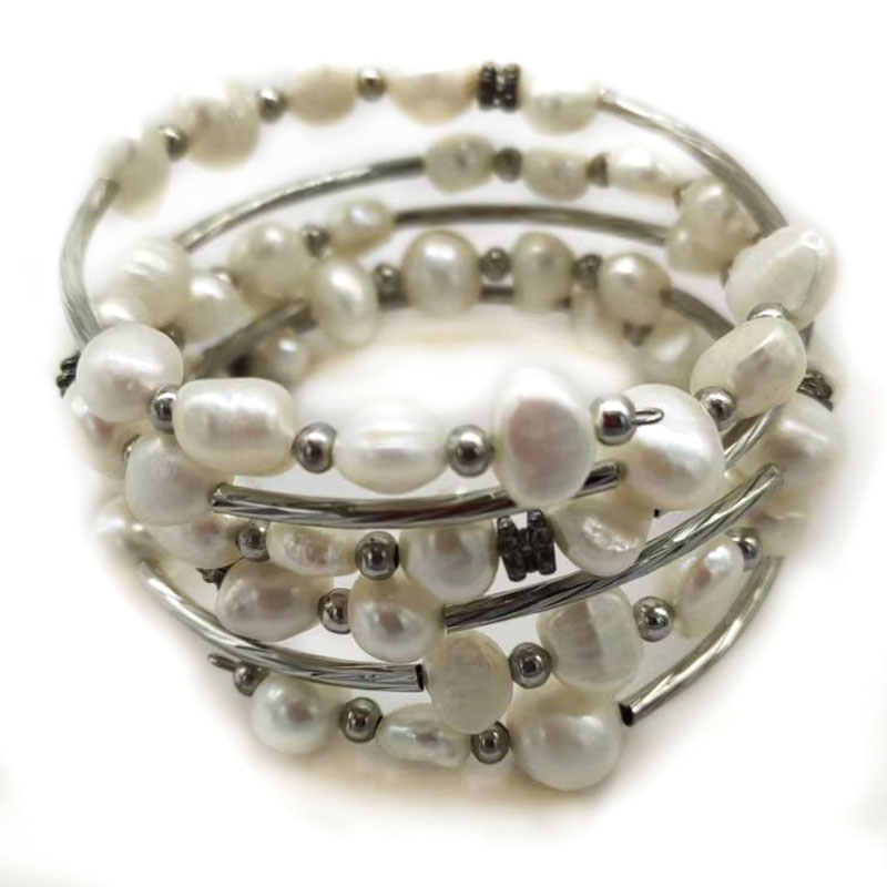 Gelang kawat memori mutiara ba - Memory Wire Bracelet ulasan dan harga