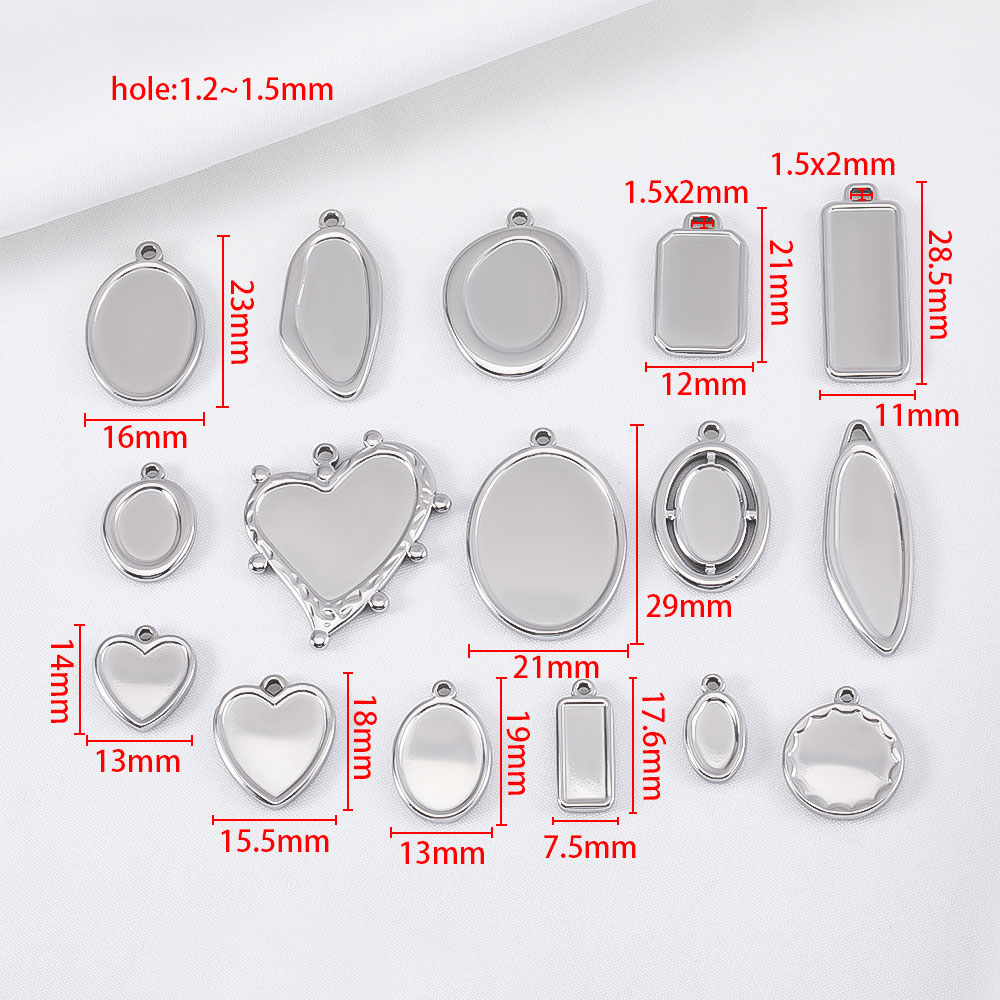 5pcs Bingkai Oval Geometris St - Jewelry Making Supplies Wholesale ulasan dan harga