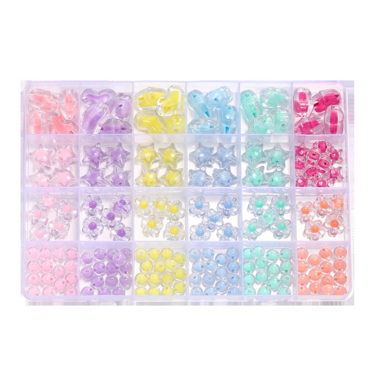 174pcs/Kotak Manik-manik Akril - Jewelry Making Birthday Party ulasan dan harga