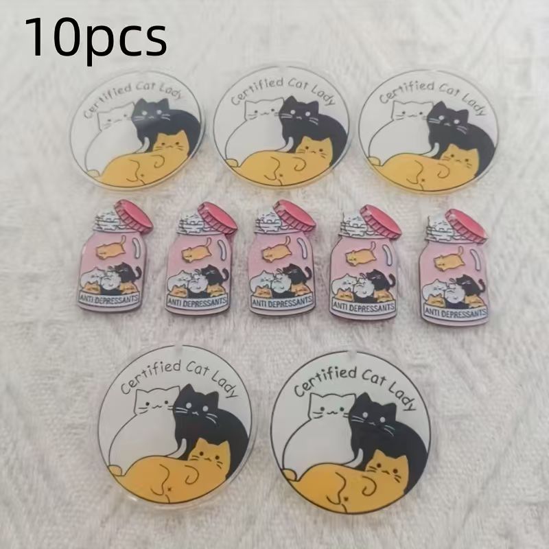 10 buah liontin kucing lucu da - Jewelry Making Birthday Party ulasan dan harga