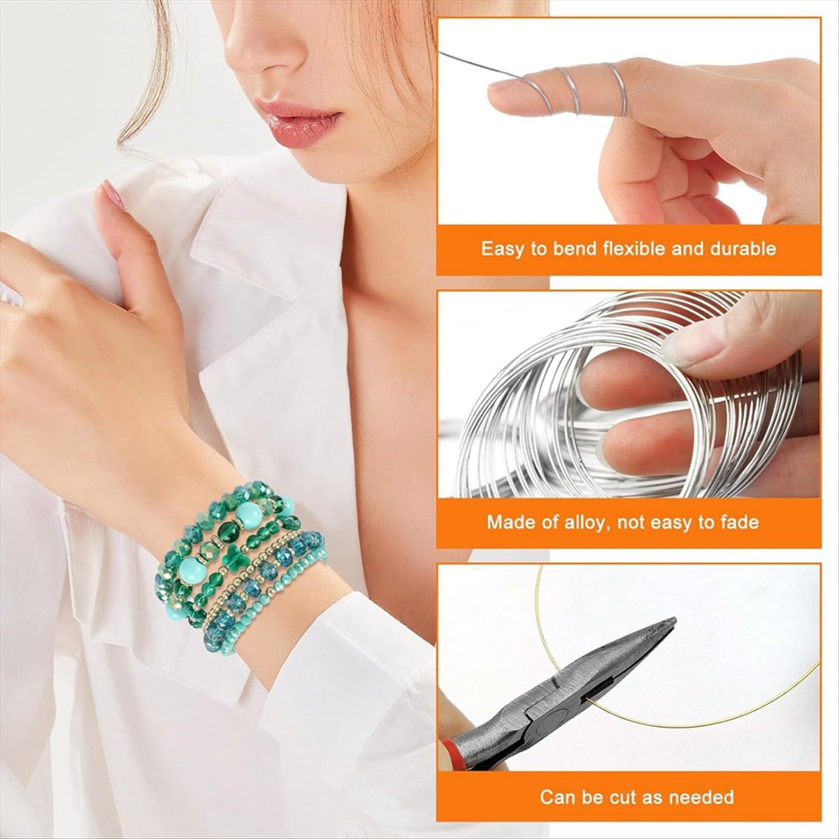 Kawat Manik-manik Memori ABJS, - Memory Wire Bracelet ulasan dan harga