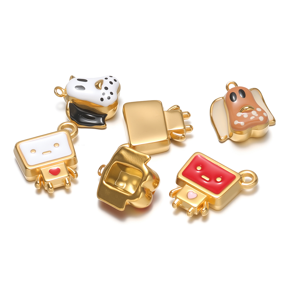 4 buah liontin robot anjing ka - Jewelry Making For Kids ulasan dan harga