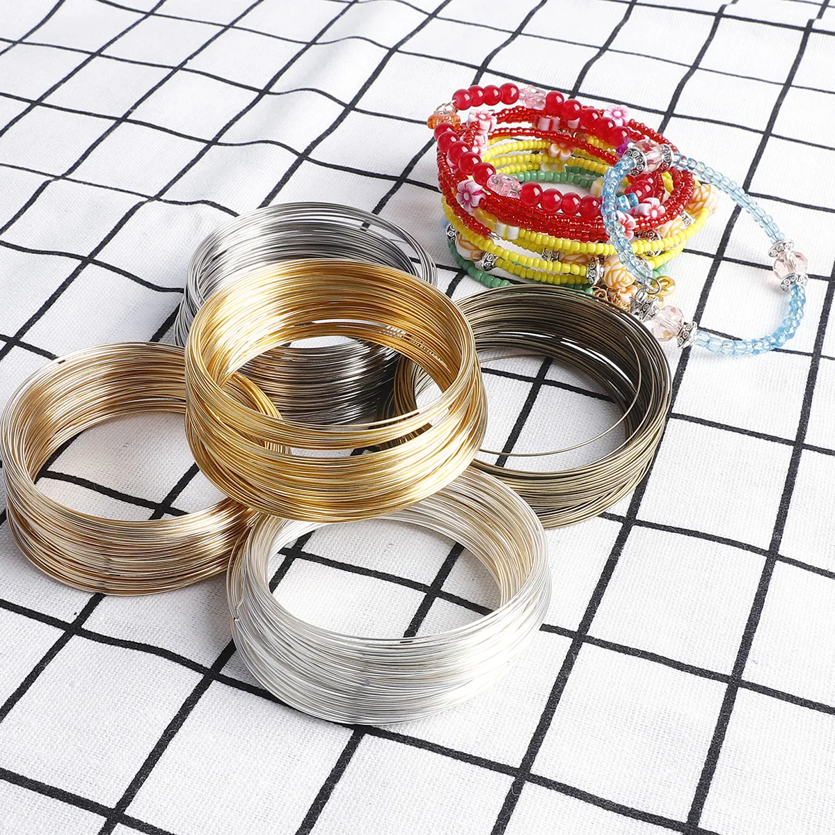 100Loop 0.6Mm Kawat Memori Gel - Memory Wire Bracelet ulasan dan harga