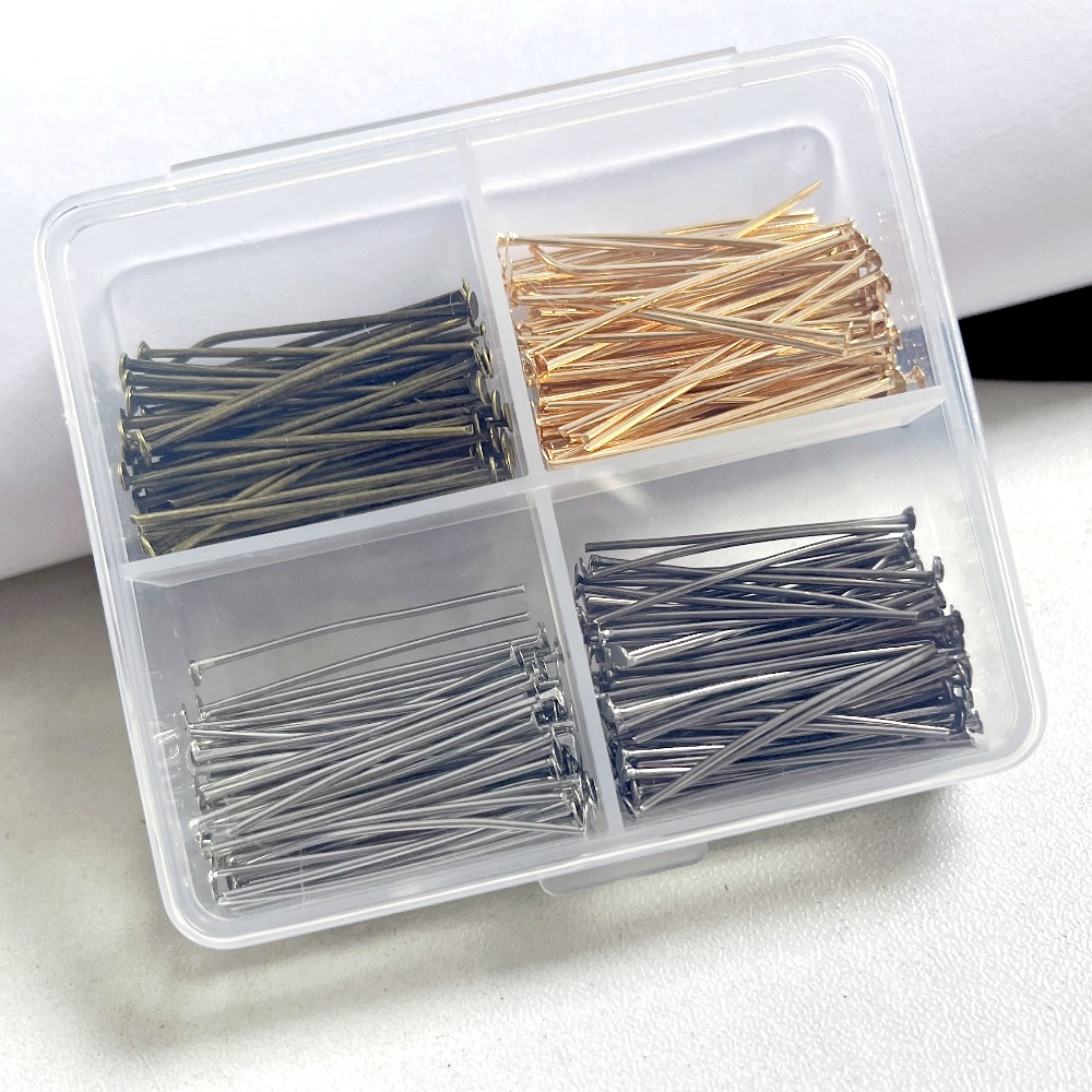 400 Buah Pin Kepala Besi Campu - Jewelry Making Tools And Supplies ulasan dan harga