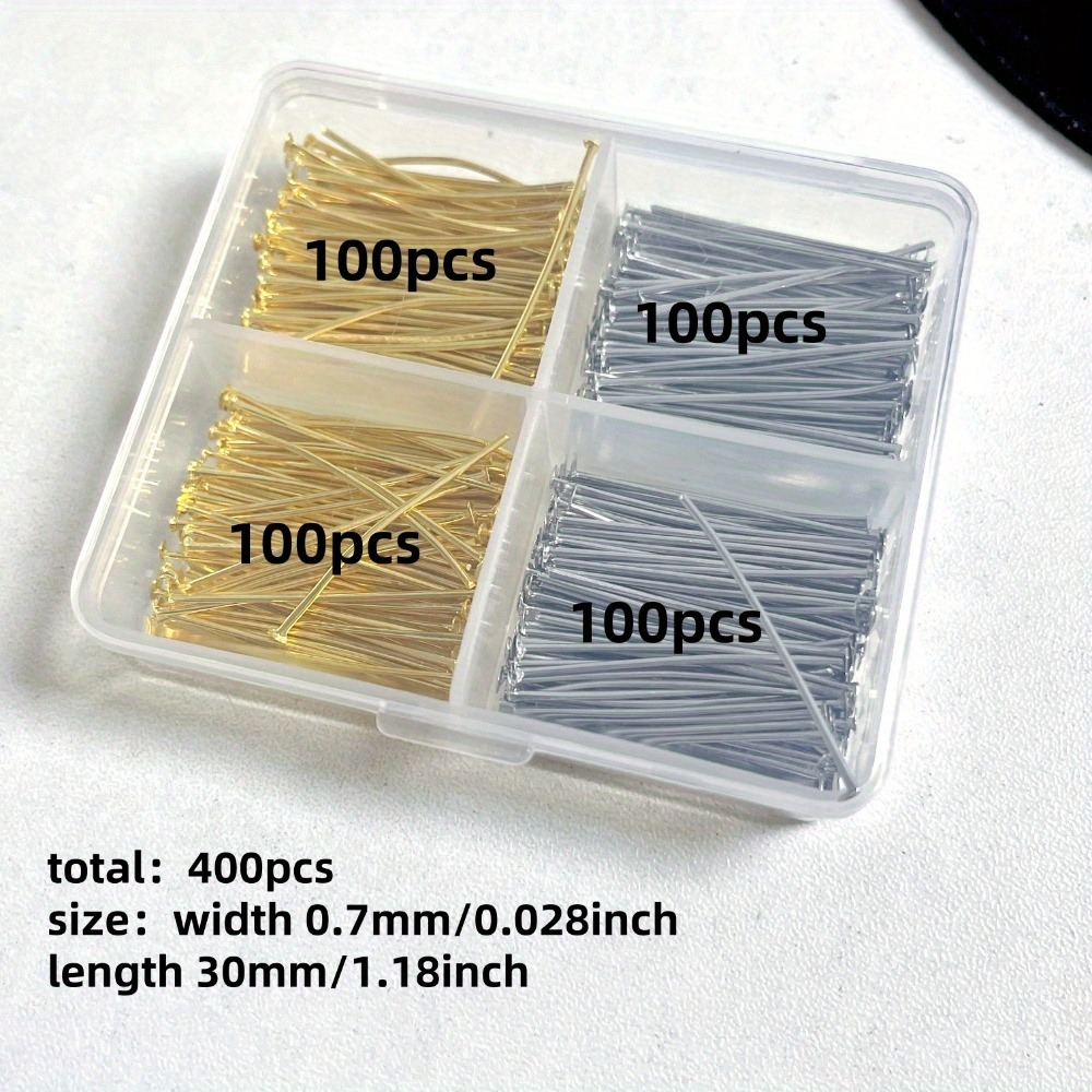 400 Buah Pin Kepala Besi Campu - Jewelry Making Tools And Supplies ulasan dan harga