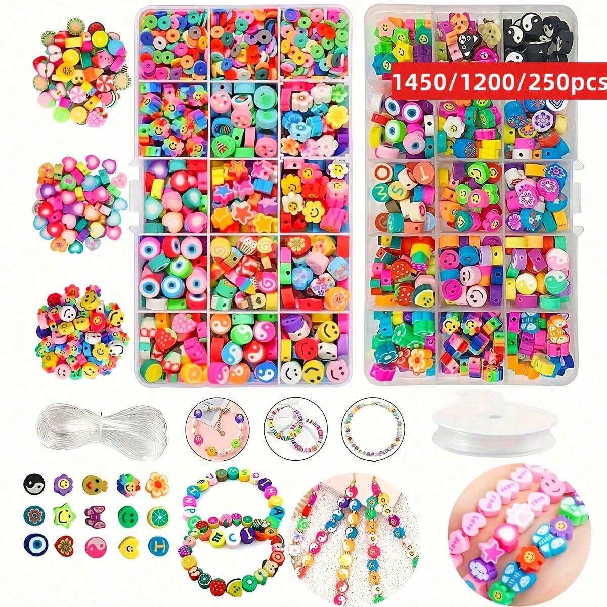 1450/1200/250pcs Set Manik-man - Jewelry Making Birthday Party ulasan dan harga
