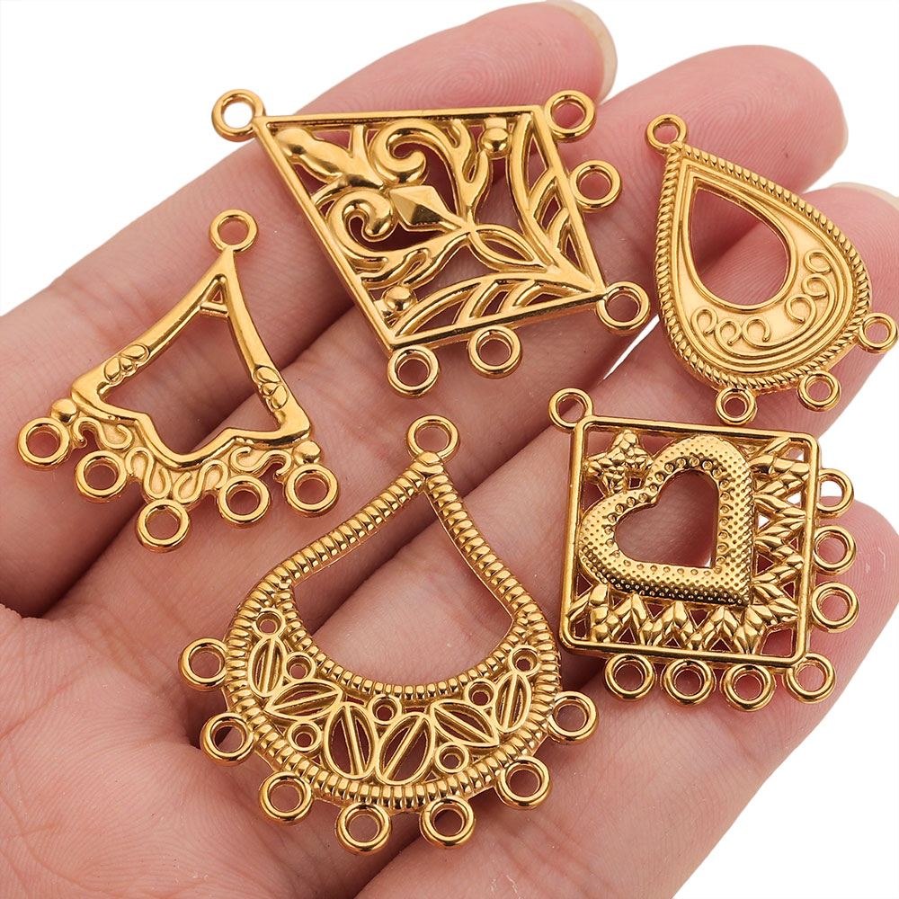 5 Buah Liontin Berongga Emas B - Jewelry Making Supplies Wholesale ulasan dan harga