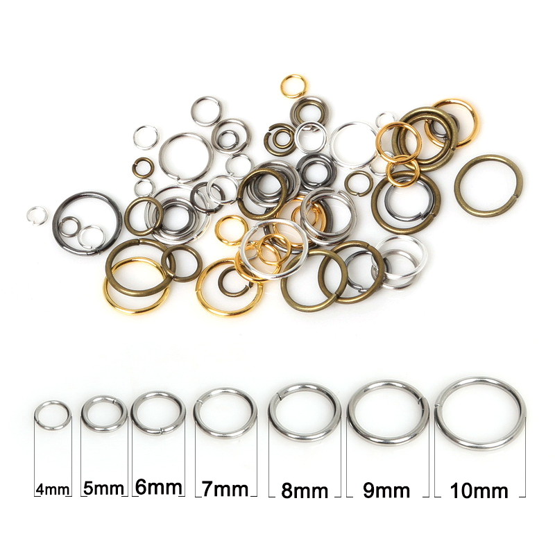 50-500 buah 3-18mm Loop Key Sp - Jump Ring Assorted ulasan dan harga