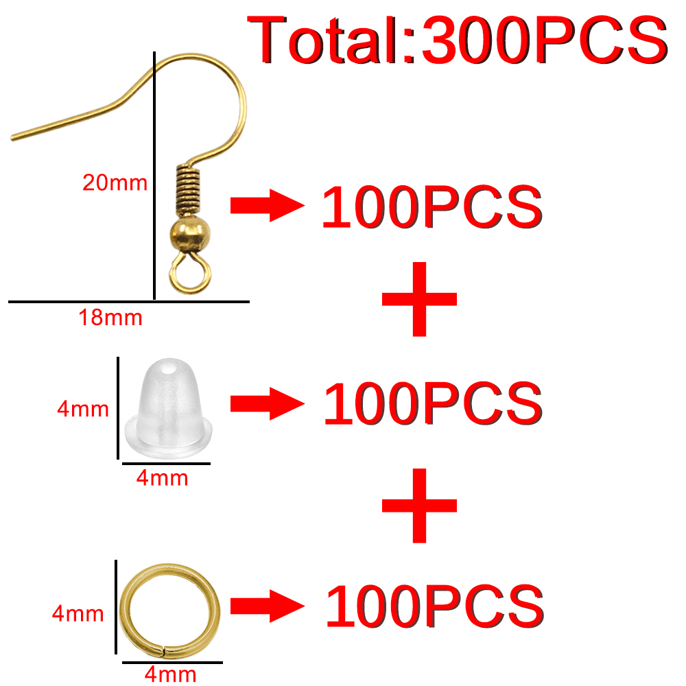 100/300 Buah/Lot Kit Kait Anti - Jump Ring Assorted ulasan dan harga
