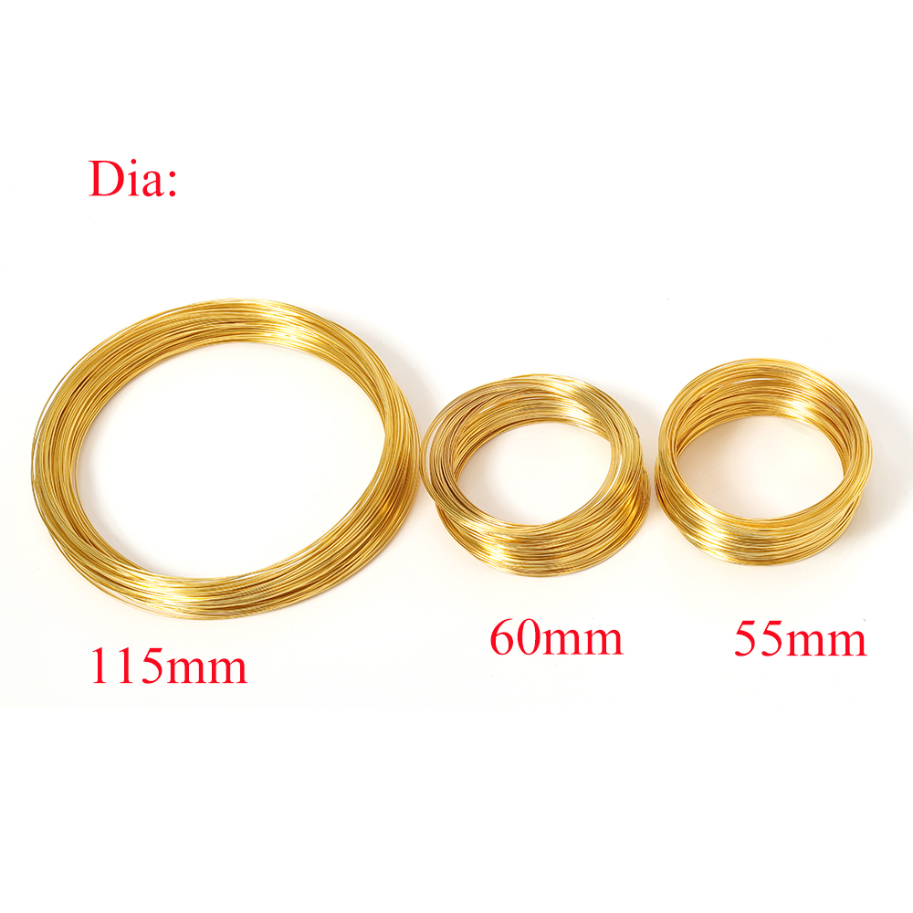 100 Loop Emas Memori Manik-man - Memory Wire Bracelet ulasan dan harga