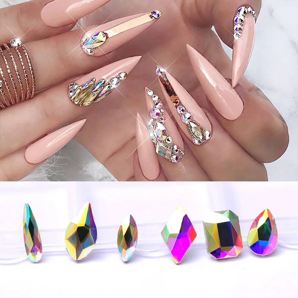6 grid kristal AB bentuk campu - Crystal Bead Mix ulasan dan harga