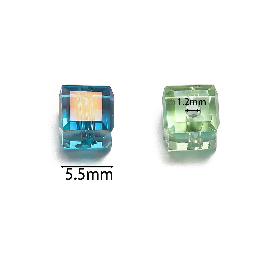 10pcs/lot Manik Kristal Perseg - Crystal Bead Mix ulasan dan harga