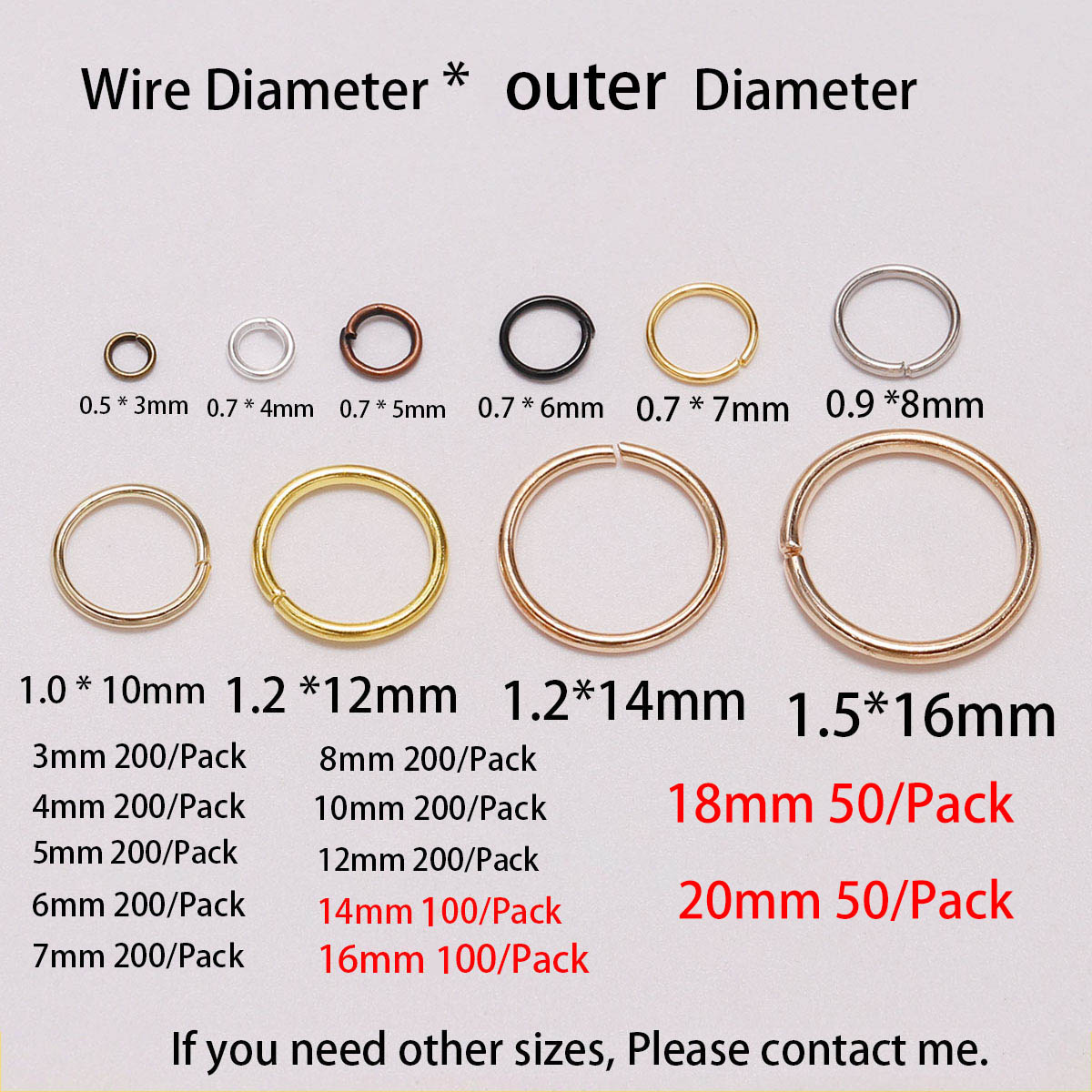 50/100/200 Buah 3-20 Mm Cincin - Jewelry Making Supplies Wholesale ulasan dan harga